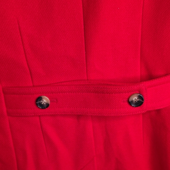 Talbots Bold Red Wool Trench Coat for Women Sz 10 - Picture 5 of 11